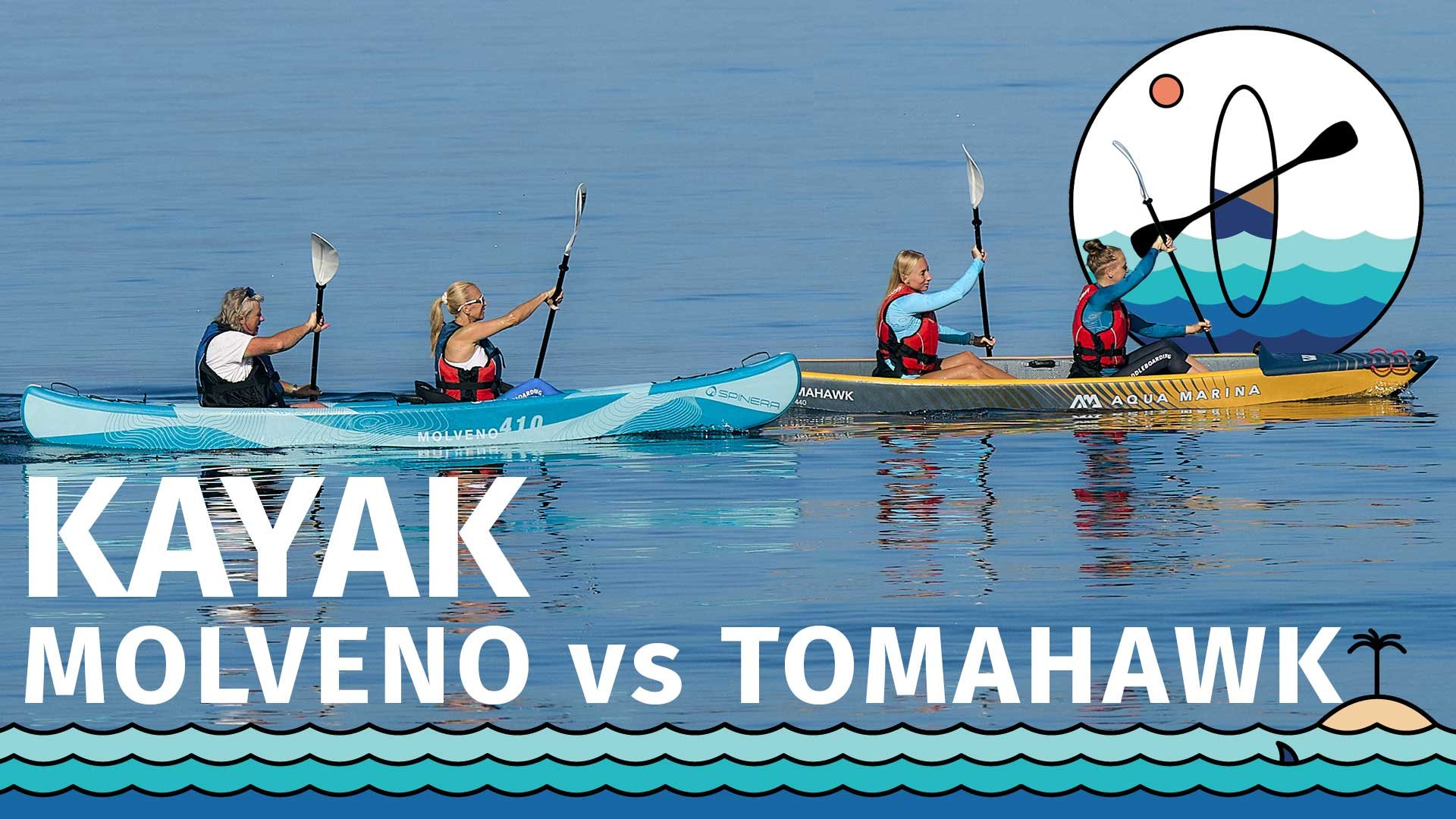 Recensione - paragone tra kayak AQUA MARINA Tomahawk AIR K440 e SPINERA Molveno