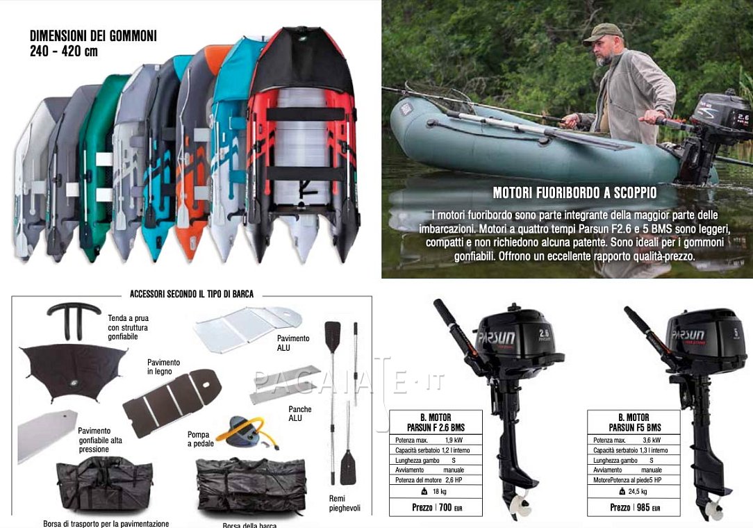 Catalogo di kayak, canoe, gommoni gonfiabili, motori da scaricare in PDF - PAGAIATE.IT - Pagaiate con noi!