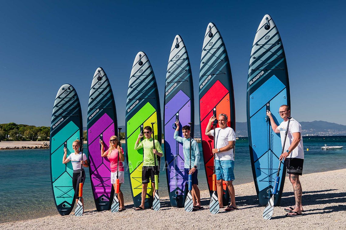 Outfit uomo 1 – bordò – SUP gonfiabili GLADIATOR PRO, lycra, infradito COOL