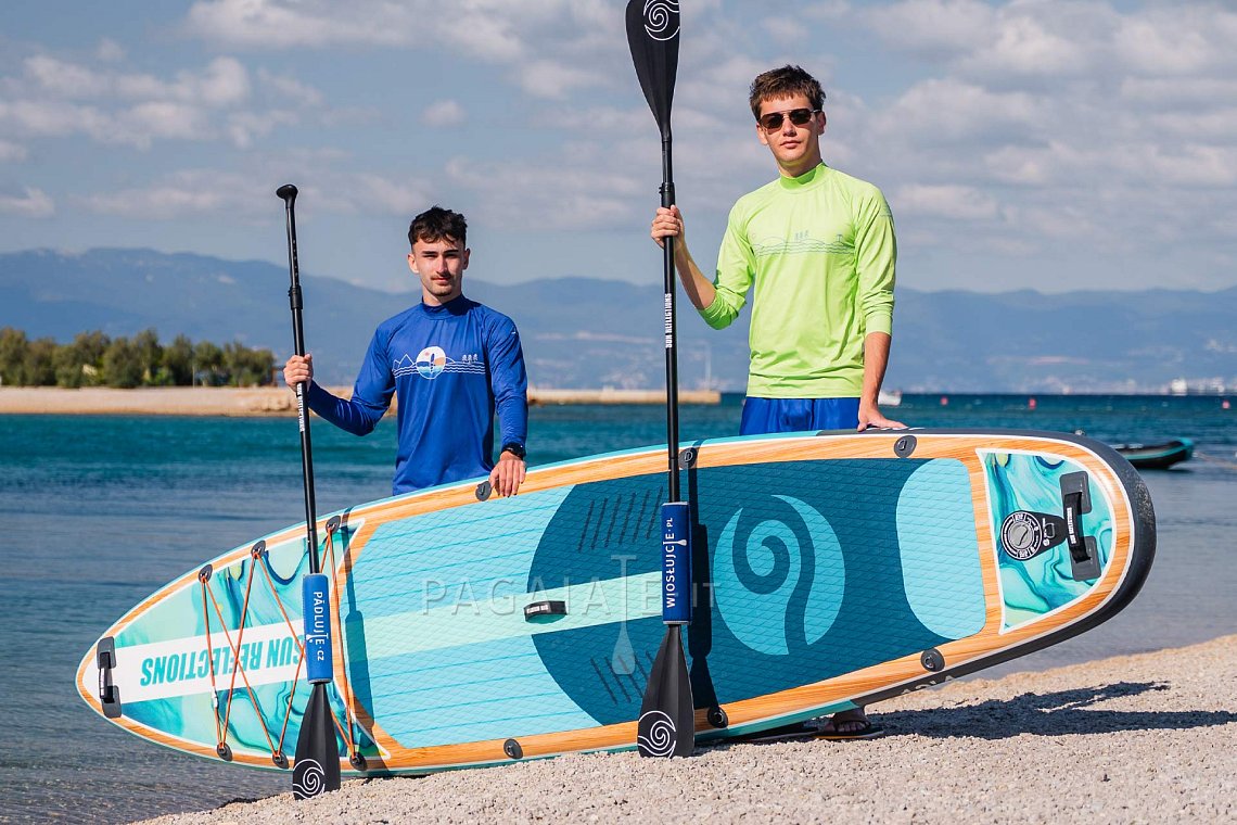 Outfit uomo 4 – verde neon – SUP gonfiabili GLADIATOR PRO, lycra, infradito COOL