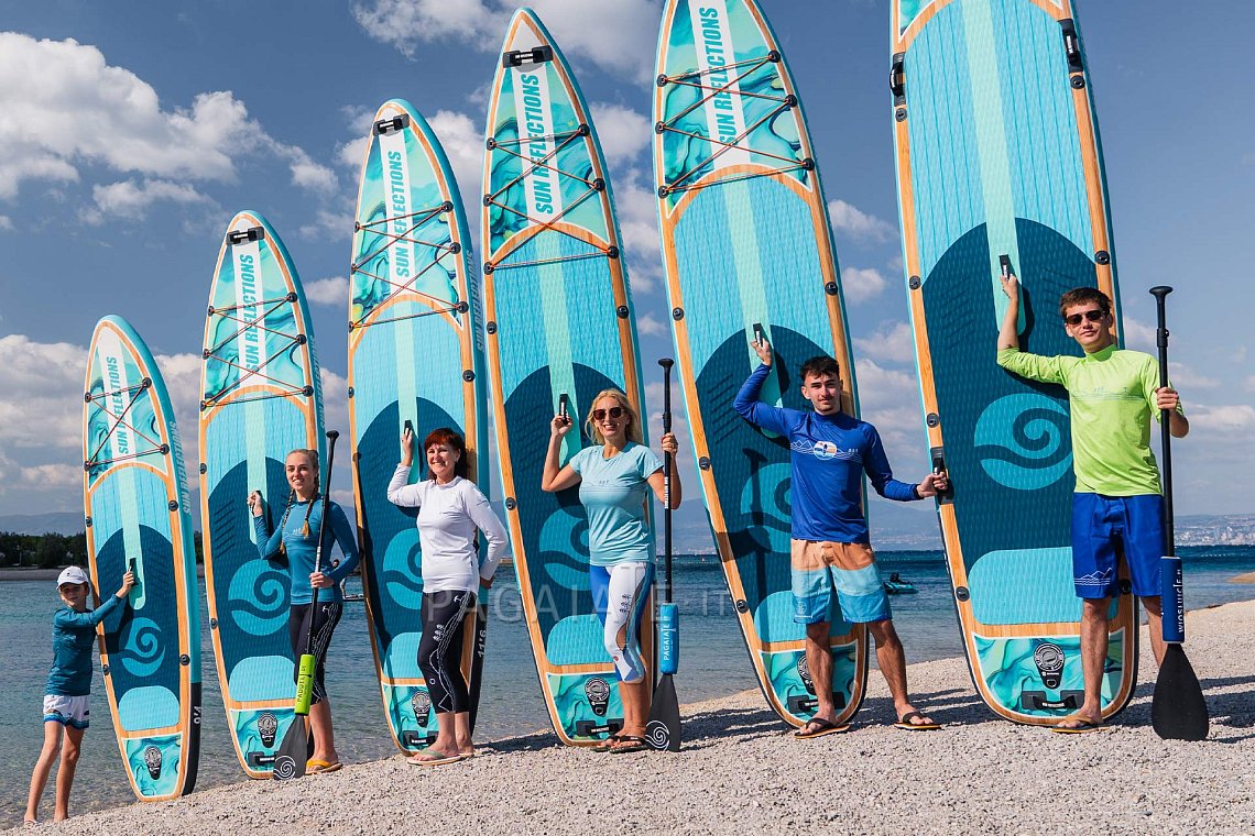 Outfit uomo 4 – verde neon – SUP gonfiabili GLADIATOR PRO, lycra, infradito COOL