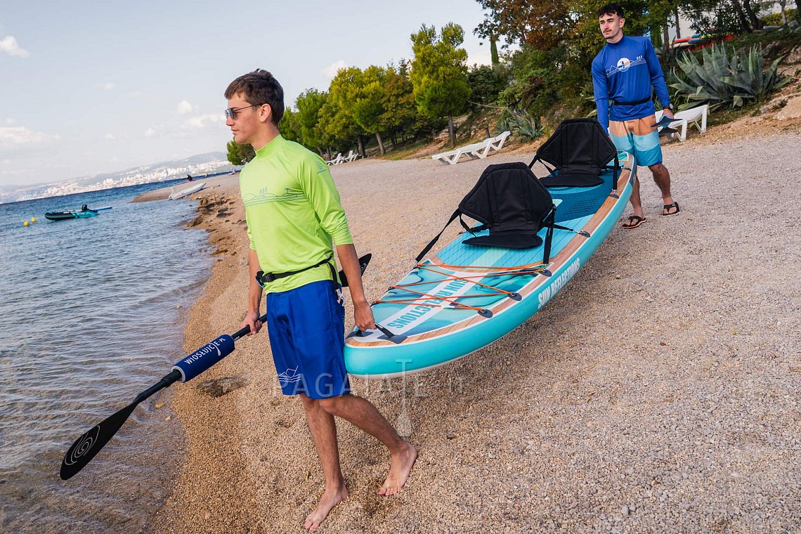 Outfit uomo 4 – verde neon – SUP gonfiabili GLADIATOR PRO, lycra, infradito COOL