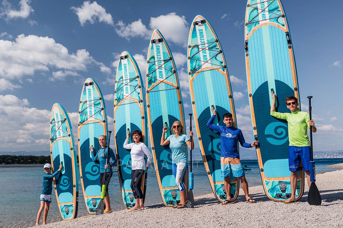 Outfit donna 9 – turchese – SUP GLADIATOR PRO, lycra, infradito COOL