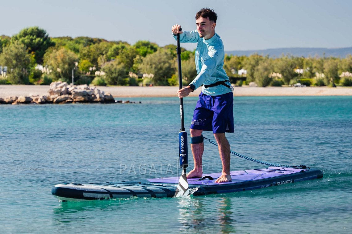 Outfit uomo 2 – viola – SUP GLADIATOR PRO, lycra, infradito COOL