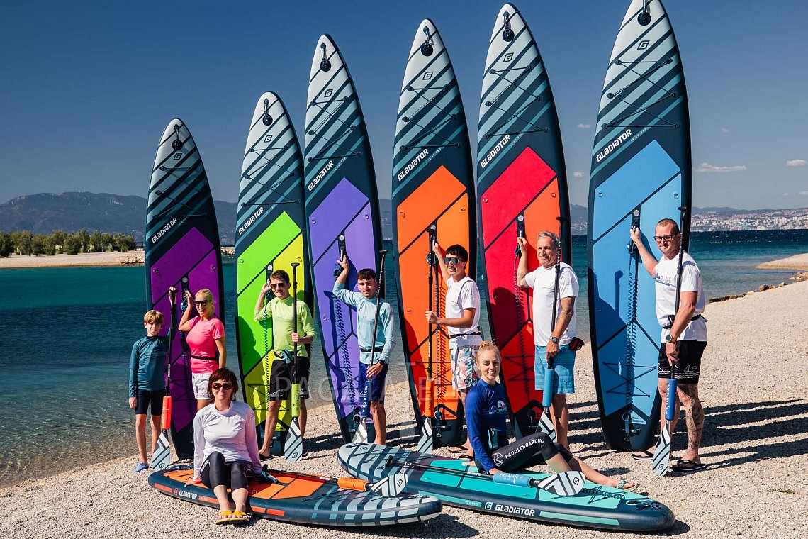 Outfit uomo 2 – viola – SUP GLADIATOR PRO, lycra, infradito COOL