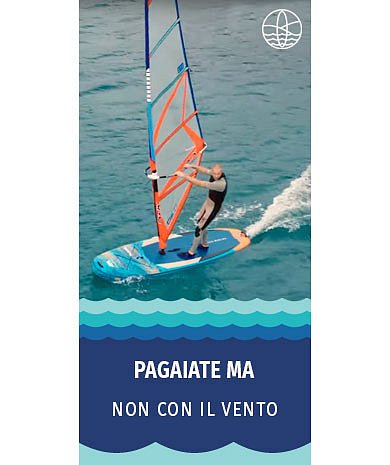 Vela Gonfiabile Per Windsurf E SUP - 4,3 M, Base Girevole 360°, In PVC Oxford, Con Zaino!