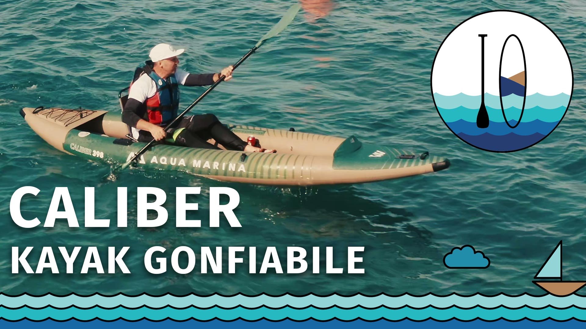 Kayak gonfiabile AQUA MARINA CALIBER per la pesca