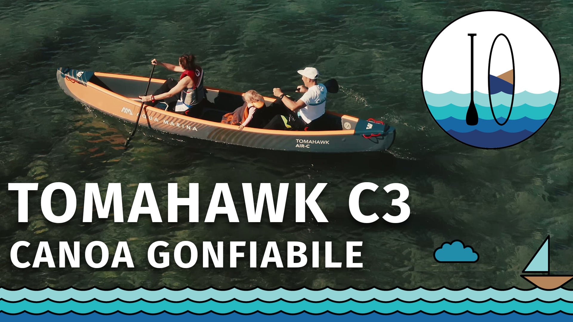 Canoa gonfiabile AQUA MARINA TOMAHAWK AIR-C modello 2023