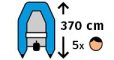 370 cm