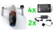 super set - 4x batterie, 2x caricabatterie