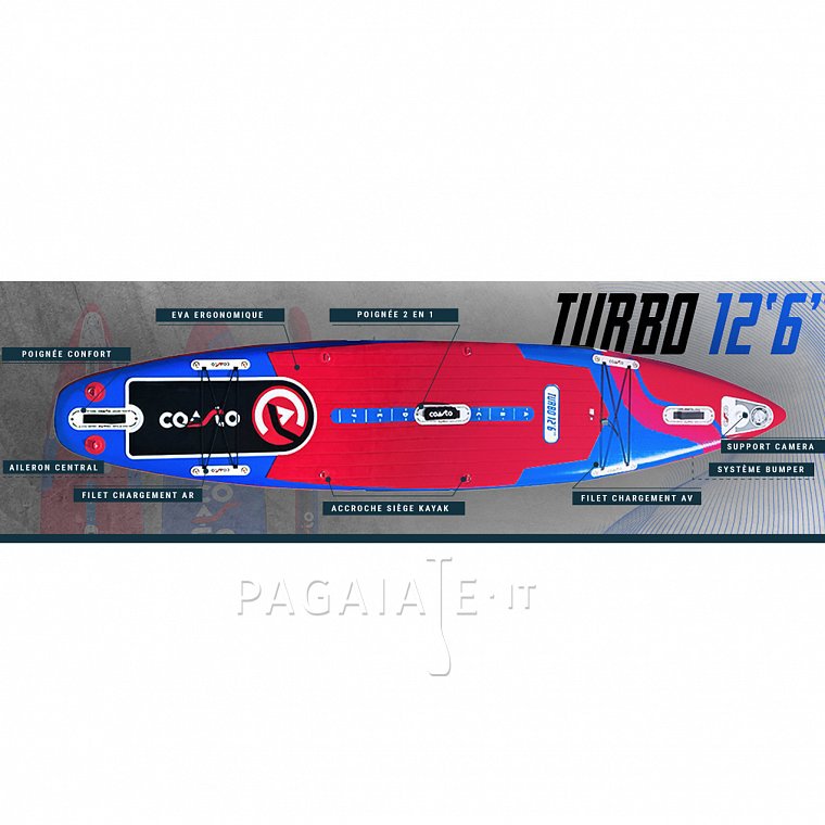 Paddleboard COASTO TURBO 12'6 - nafukovací