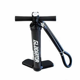 POMPA MANUALE GLADIATOR double action black – universale per i SUP gonfiabili