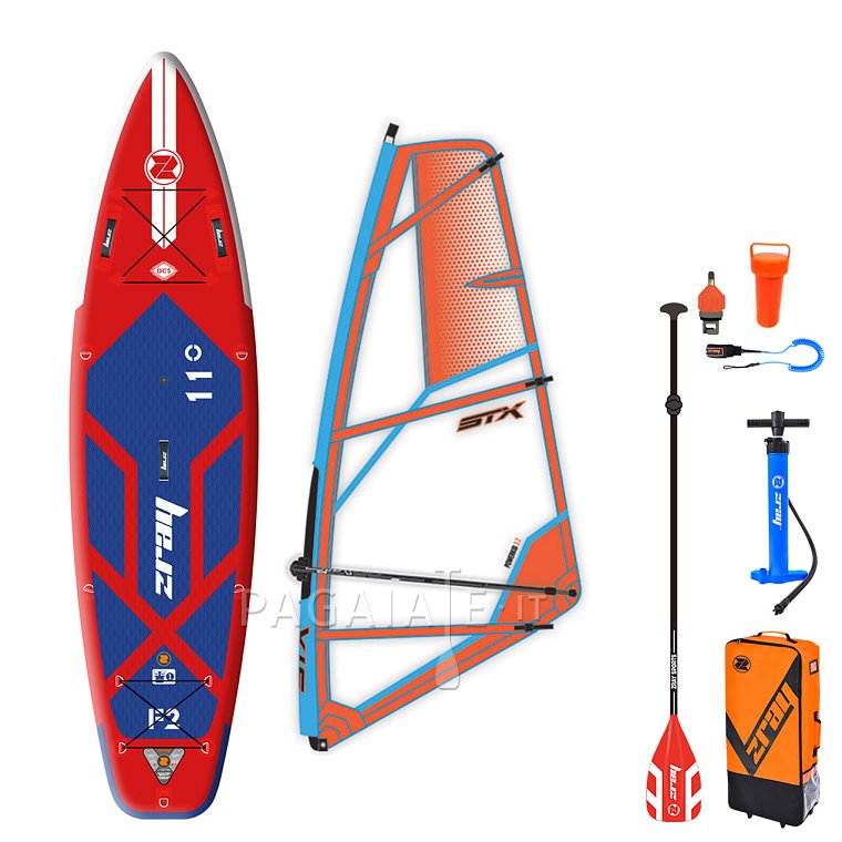 Paddleboard ZRAY F2 FURY PRO 11'0 komplet s plachtou - nafukovací paddleboard, windsurfing a kajak