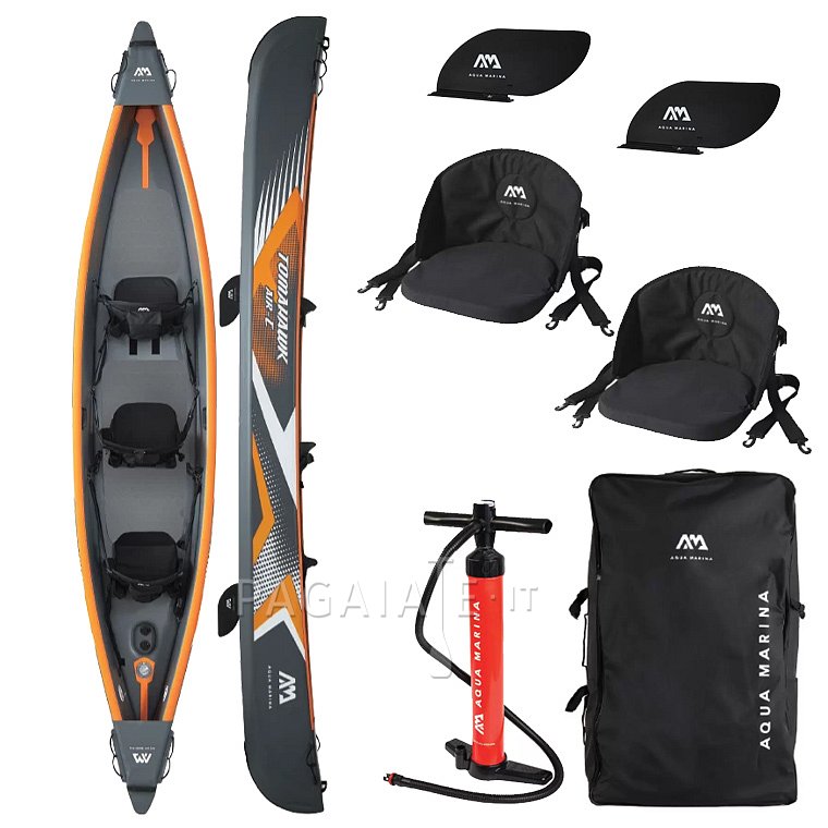 Canoa AQUA MARINA Tomahawk Air C3 - canoa gonfiabile  3 posti