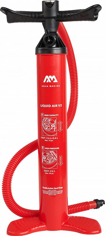 Pumpa AQUA MARINA LIQUID AIR V2 DOUBLE ACTION - univerzální pumpa k paddleboardu