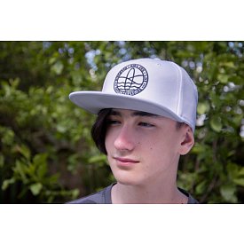 Cappellino PADDLEBOARDING bianco/logo nero timbro snapback