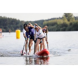 T-shirt donna  PADDLEBOARDING WHITE lycra manica corta