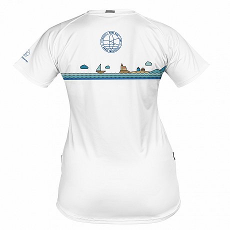 T-shirt donna  PADDLEBOARDING WHITE lycra manica corta