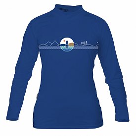 T-shirt donna PADDLEBOARDING BLUE lycra manica lunga