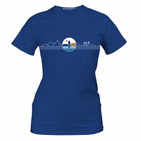 T-shirt donna PADDLEBOARDING BLUE lycra manica corta