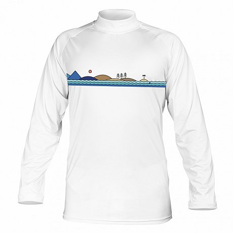 T-shirt uomo PADDLEBOARDING WHITE lycra manica lunga