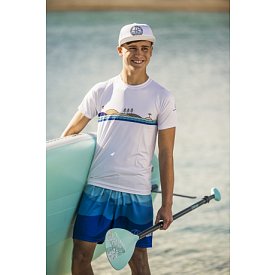 T-shirt uomo PADDLEBOARDING WHITE lycra manica corta