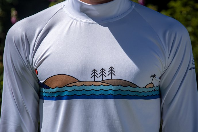 T-shirt uomo PADDLEBOARDING WHITE lycra manica corta