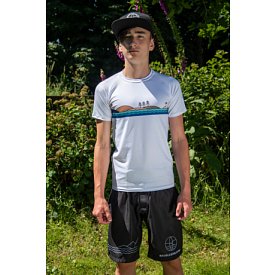 T-shirt uomo PADDLEBOARDING WHITE lycra manica corta