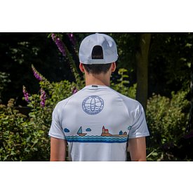 T-shirt uomo PADDLEBOARDING WHITE lycra manica corta