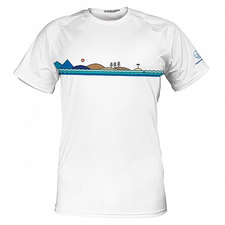 T-shirt uomo PADDLEBOARDING WHITE lycra manica corta