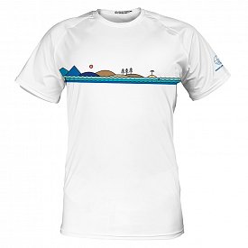 T-shirt uomo PADDLEBOARDING WHITE lycra manica corta