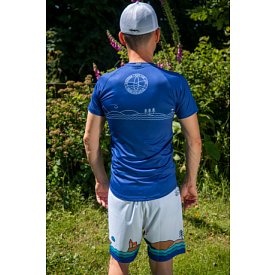 T-shirt uomo PADDLEBOARDING BLUE lycra manica corta