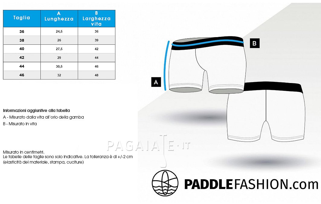 Shorts donna PADDLEBOARDING BLACK elastici