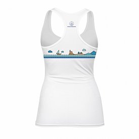 Canotta elasticizzata donna PADDLEBOARDING WHITE