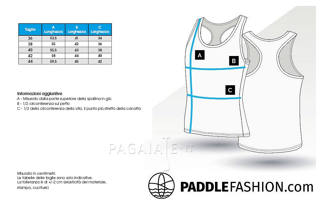 Canotta elasticizzata donna PADDLEBOARDING WAVE