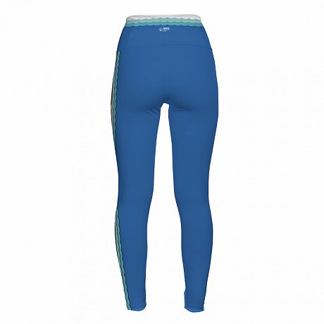 Leggings da donna lunghi PADDLEBOARDING WHITE/BLUE