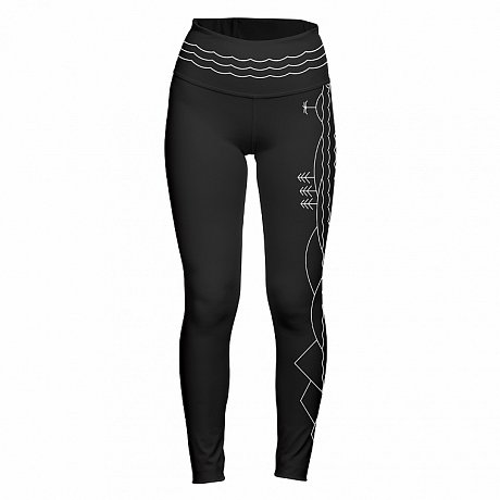 Leggings da donna lunghi PADDLEBOARDING BLACK