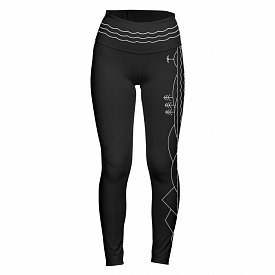 Leggings da donna lunghi PADDLEBOARDING BLACK