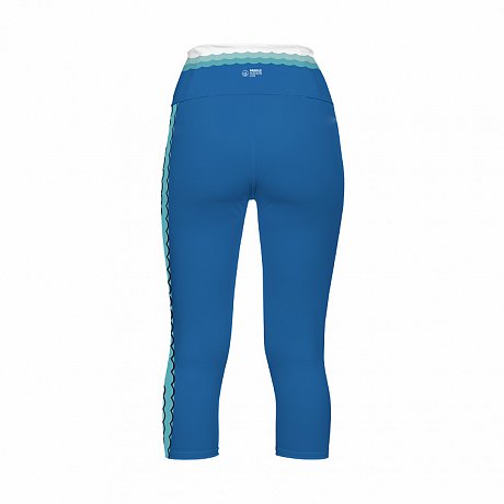 Leggings da donna 3/4 PADDLEBOARDING WHITE/BLUE