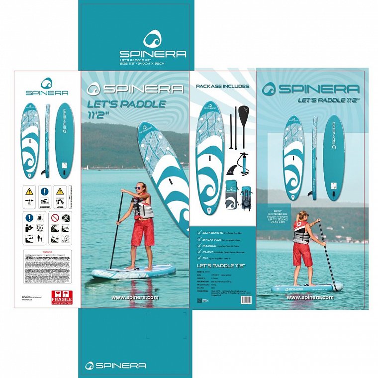 Paddleboard SPINERA SUP LET'S PADDLE 11'2 - nafukovací