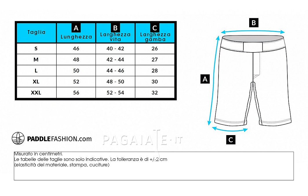 Shorts uomo MMA PADDELBOARDING WAVE taglio comodo