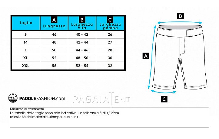 Shorts uomo MMA PADDELBOARDING WAVE taglio comodo