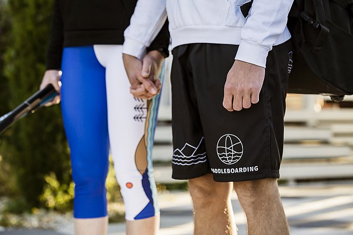 Shorts uomo MMA PADDELBOARDING BLACK taglio comodo