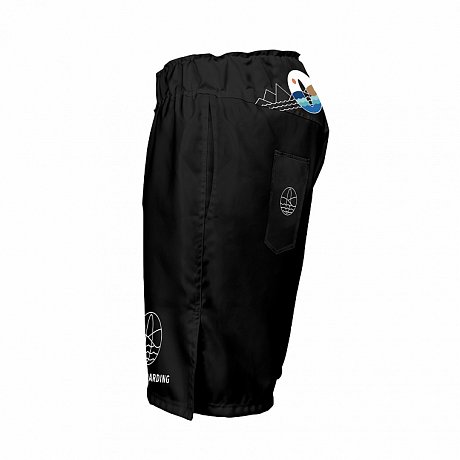 Shorts uomo MMA PADDELBOARDING BLACK taglio comodo