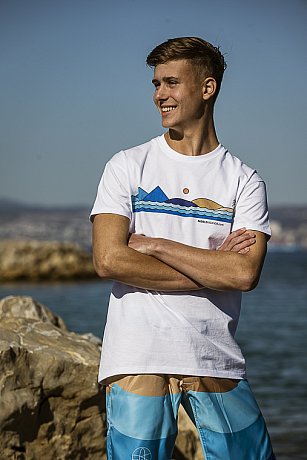 T-shirt uomo PADDLEFASHION.COM WHITE cotone manica corta