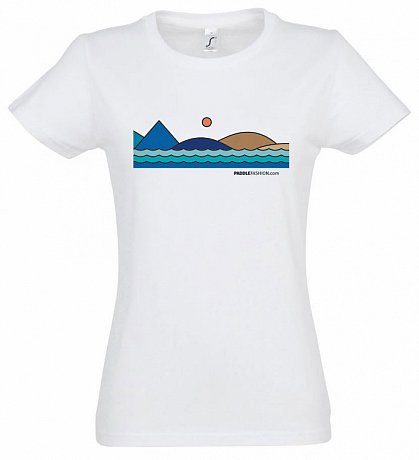 T-shirt donna PADDLEFASHION.COM WHITE cotone manica corta