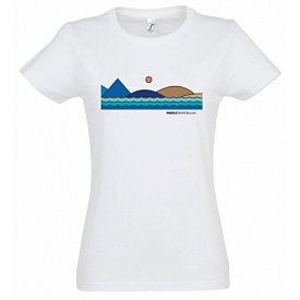 T-shirt donna PADDLEFASHION.COM WHITE cotone manica corta