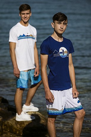 T-shirt uomo PADDLEFASHION.COM BLUE cotone manica corta