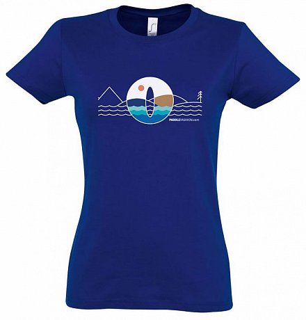 T-shirt donna PADDLEFASHION.COM BLUE cotone manica corta