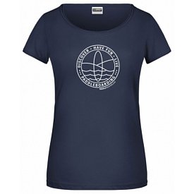 T-shirt donna PADDLEBOARDING STAMP NAVY Bio cotone manica corta